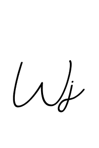 Wj stylish signature style. Best Handwritten Sign (BallpointsItalic-DORy9) for my name. Handwritten Signature Collection Ideas for my name Wj. Wj signature style 11 images and pictures png