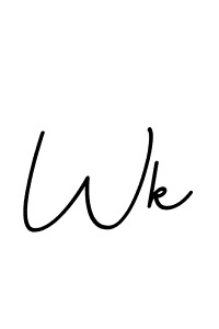 You should practise on your own different ways (BallpointsItalic-DORy9) to write your name (Wk) in signature. don't let someone else do it for you. Wk signature style 11 images and pictures png