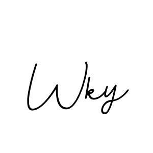 The best way (BallpointsItalic-DORy9) to make a short signature is to pick only two or three words in your name. The name Wky include a total of six letters. For converting this name. Wky signature style 11 images and pictures png