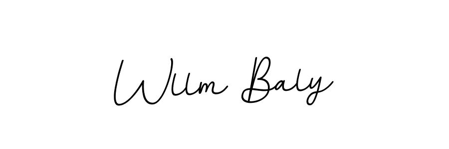 Make a beautiful signature design for name Wllm Baly. Use this online signature maker to create a handwritten signature for free. Wllm Baly signature style 11 images and pictures png