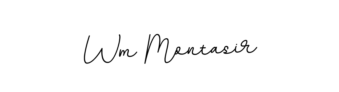How to make Wm Montasir name signature. Use BallpointsItalic-DORy9 style for creating short signs online. This is the latest handwritten sign. Wm Montasir signature style 11 images and pictures png