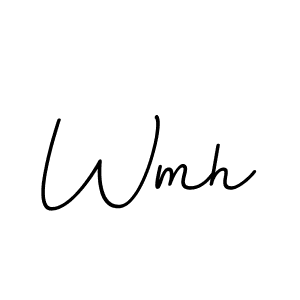 Design your own signature with our free online signature maker. With this signature software, you can create a handwritten (BallpointsItalic-DORy9) signature for name Wmh. Wmh signature style 11 images and pictures png