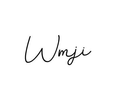 The best way (BallpointsItalic-DORy9) to make a short signature is to pick only two or three words in your name. The name Wmji include a total of six letters. For converting this name. Wmji signature style 11 images and pictures png