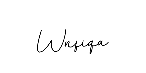 Design your own signature with our free online signature maker. With this signature software, you can create a handwritten (BallpointsItalic-DORy9) signature for name Wnfiqa. Wnfiqa signature style 11 images and pictures png