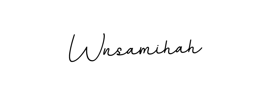 Create a beautiful signature design for name Wnsamihah. With this signature (BallpointsItalic-DORy9) fonts, you can make a handwritten signature for free. Wnsamihah signature style 11 images and pictures png