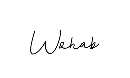 You should practise on your own different ways (BallpointsItalic-DORy9) to write your name (Wohab) in signature. don't let someone else do it for you. Wohab signature style 11 images and pictures png