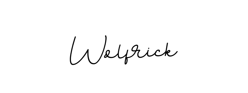 Wolfrick stylish signature style. Best Handwritten Sign (BallpointsItalic-DORy9) for my name. Handwritten Signature Collection Ideas for my name Wolfrick. Wolfrick signature style 11 images and pictures png