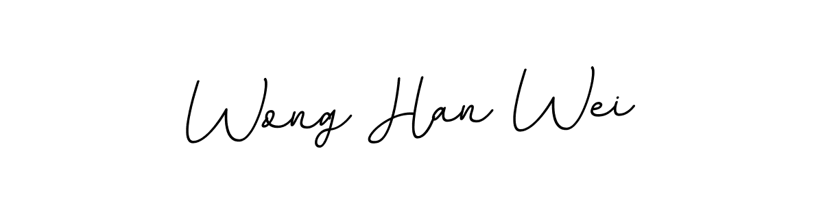 How to make Wong Han Wei name signature. Use BallpointsItalic-DORy9 style for creating short signs online. This is the latest handwritten sign. Wong Han Wei signature style 11 images and pictures png