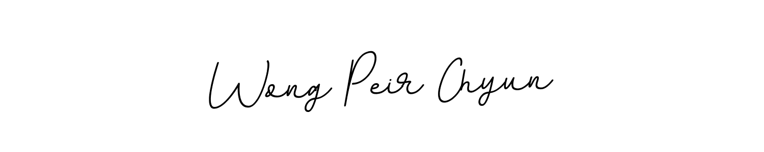 Make a beautiful signature design for name Wong Peir Chyun. With this signature (BallpointsItalic-DORy9) style, you can create a handwritten signature for free. Wong Peir Chyun signature style 11 images and pictures png