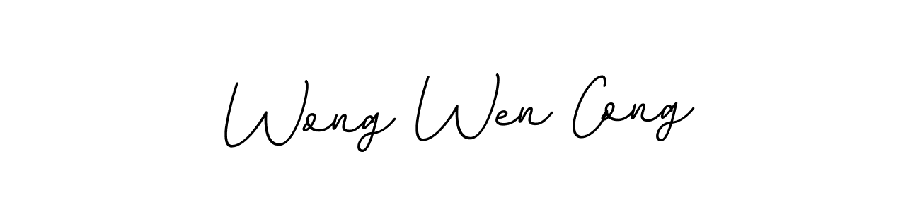 Design your own signature with our free online signature maker. With this signature software, you can create a handwritten (BallpointsItalic-DORy9) signature for name Wong Wen Cong. Wong Wen Cong signature style 11 images and pictures png