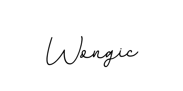 You should practise on your own different ways (BallpointsItalic-DORy9) to write your name (Wongic) in signature. don't let someone else do it for you. Wongic signature style 11 images and pictures png