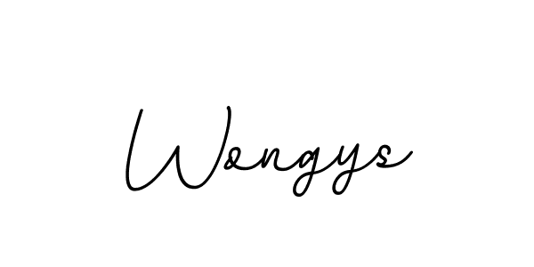 Make a beautiful signature design for name Wongys. With this signature (BallpointsItalic-DORy9) style, you can create a handwritten signature for free. Wongys signature style 11 images and pictures png