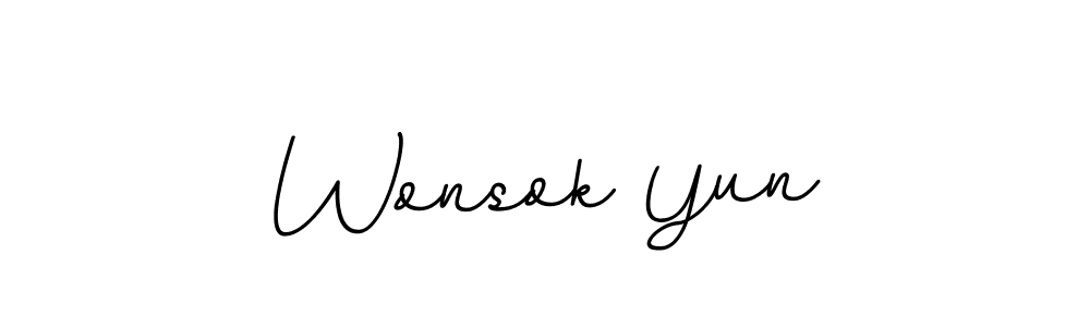 Wonsok Yun stylish signature style. Best Handwritten Sign (BallpointsItalic-DORy9) for my name. Handwritten Signature Collection Ideas for my name Wonsok Yun. Wonsok Yun signature style 11 images and pictures png