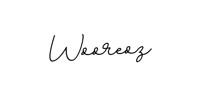 Design your own signature with our free online signature maker. With this signature software, you can create a handwritten (BallpointsItalic-DORy9) signature for name Wooreoz. Wooreoz signature style 11 images and pictures png