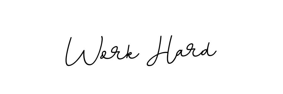 Work Hard stylish signature style. Best Handwritten Sign (BallpointsItalic-DORy9) for my name. Handwritten Signature Collection Ideas for my name Work Hard. Work Hard signature style 11 images and pictures png