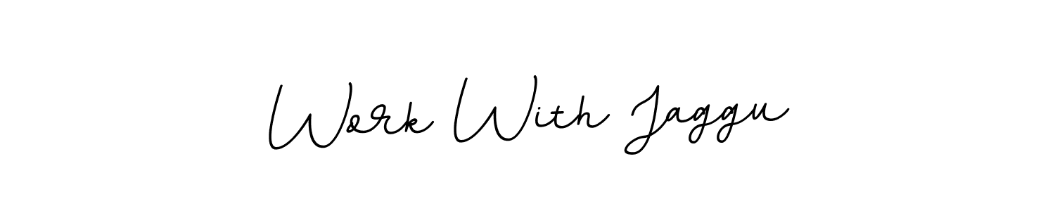 Use a signature maker to create a handwritten signature online. With this signature software, you can design (BallpointsItalic-DORy9) your own signature for name Work With Jaggu. Work With Jaggu signature style 11 images and pictures png