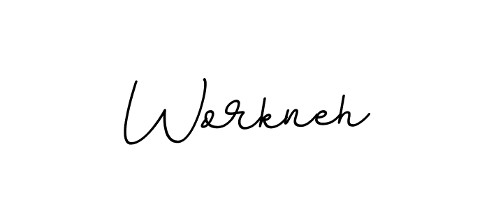 Also You can easily find your signature by using the search form. We will create Workneh name handwritten signature images for you free of cost using BallpointsItalic-DORy9 sign style. Workneh signature style 11 images and pictures png