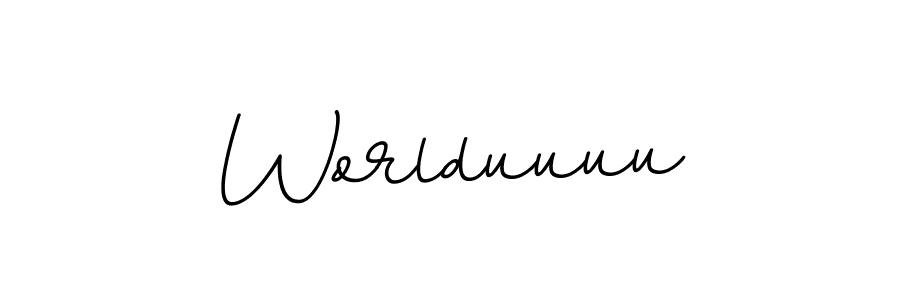 Create a beautiful signature design for name Worlduuuu. With this signature (BallpointsItalic-DORy9) fonts, you can make a handwritten signature for free. Worlduuuu signature style 11 images and pictures png