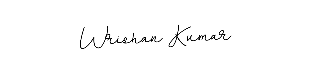 How to make Wrishan Kumar name signature. Use BallpointsItalic-DORy9 style for creating short signs online. This is the latest handwritten sign. Wrishan Kumar signature style 11 images and pictures png