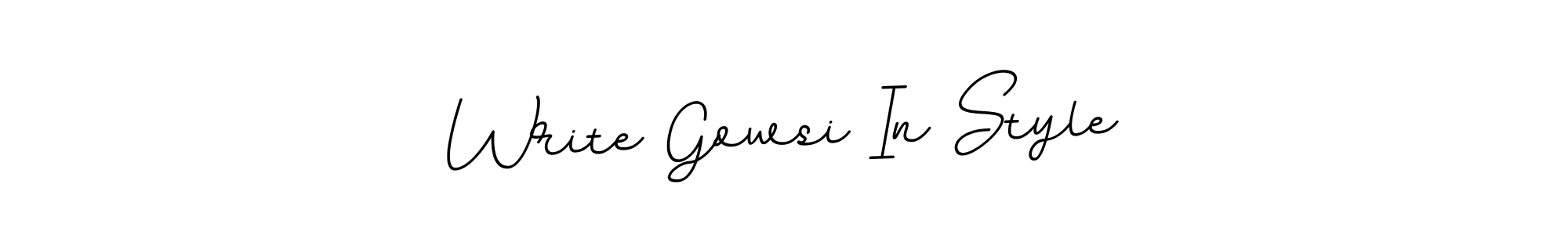 How to make Write Gowsi In Style name signature. Use BallpointsItalic-DORy9 style for creating short signs online. This is the latest handwritten sign. Write Gowsi In Style signature style 11 images and pictures png