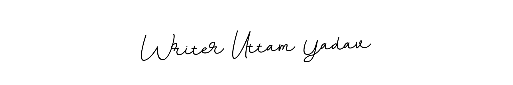 Create a beautiful signature design for name Writer Uttam Yadav. With this signature (BallpointsItalic-DORy9) fonts, you can make a handwritten signature for free. Writer Uttam Yadav signature style 11 images and pictures png