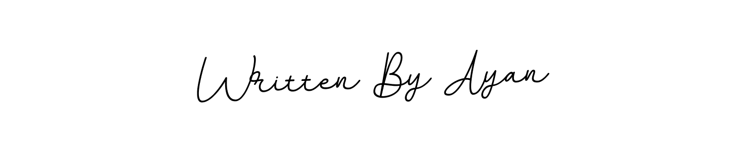 How to Draw Written By Ayan signature style? BallpointsItalic-DORy9 is a latest design signature styles for name Written By Ayan. Written By Ayan signature style 11 images and pictures png