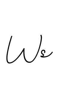 Create a beautiful signature design for name Ws. With this signature (BallpointsItalic-DORy9) fonts, you can make a handwritten signature for free. Ws signature style 11 images and pictures png