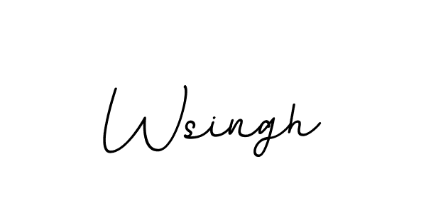 It looks lik you need a new signature style for name Wsingh. Design unique handwritten (BallpointsItalic-DORy9) signature with our free signature maker in just a few clicks. Wsingh signature style 11 images and pictures png