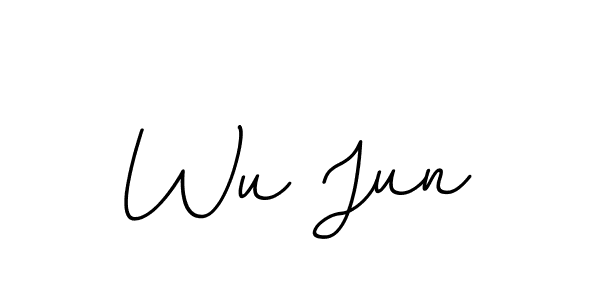 Design your own signature with our free online signature maker. With this signature software, you can create a handwritten (BallpointsItalic-DORy9) signature for name Wu Jun. Wu Jun signature style 11 images and pictures png