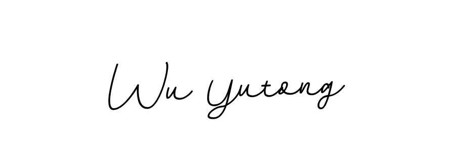 How to make Wu Yutong name signature. Use BallpointsItalic-DORy9 style for creating short signs online. This is the latest handwritten sign. Wu Yutong signature style 11 images and pictures png