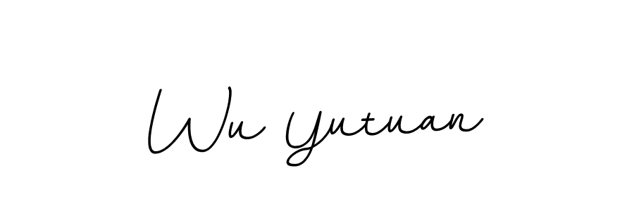 The best way (BallpointsItalic-DORy9) to make a short signature is to pick only two or three words in your name. The name Wu Yutuan include a total of six letters. For converting this name. Wu Yutuan signature style 11 images and pictures png