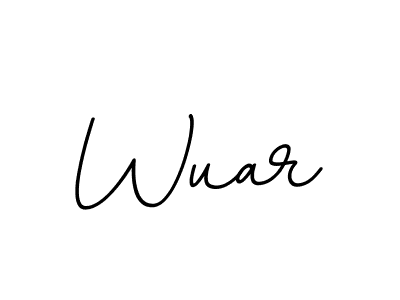 How to make Wuar name signature. Use BallpointsItalic-DORy9 style for creating short signs online. This is the latest handwritten sign. Wuar signature style 11 images and pictures png