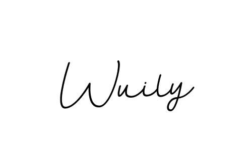 Create a beautiful signature design for name Wuily. With this signature (BallpointsItalic-DORy9) fonts, you can make a handwritten signature for free. Wuily signature style 11 images and pictures png