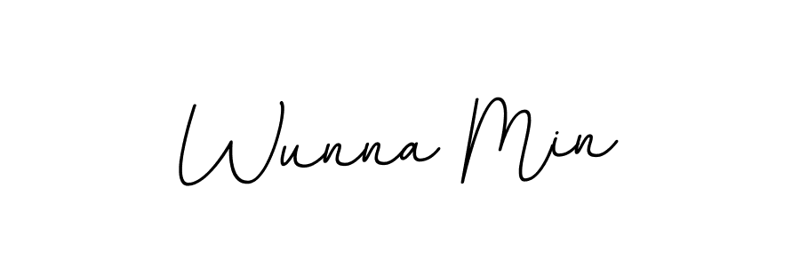 You should practise on your own different ways (BallpointsItalic-DORy9) to write your name (Wunna Min) in signature. don't let someone else do it for you. Wunna Min signature style 11 images and pictures png