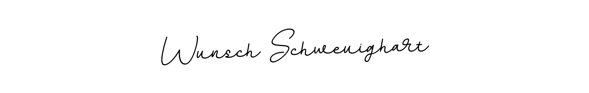 How to make Wunsch Schweuighart name signature. Use BallpointsItalic-DORy9 style for creating short signs online. This is the latest handwritten sign. Wunsch Schweuighart signature style 11 images and pictures png