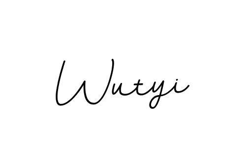 Make a beautiful signature design for name Wutyi. With this signature (BallpointsItalic-DORy9) style, you can create a handwritten signature for free. Wutyi signature style 11 images and pictures png