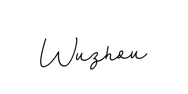 Make a beautiful signature design for name Wuzhou. With this signature (BallpointsItalic-DORy9) style, you can create a handwritten signature for free. Wuzhou signature style 11 images and pictures png