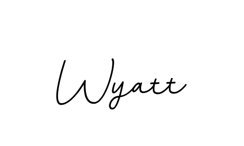 Design your own signature with our free online signature maker. With this signature software, you can create a handwritten (BallpointsItalic-DORy9) signature for name Wyatt. Wyatt signature style 11 images and pictures png