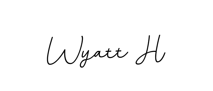 Make a beautiful signature design for name Wyatt H. Use this online signature maker to create a handwritten signature for free. Wyatt H signature style 11 images and pictures png