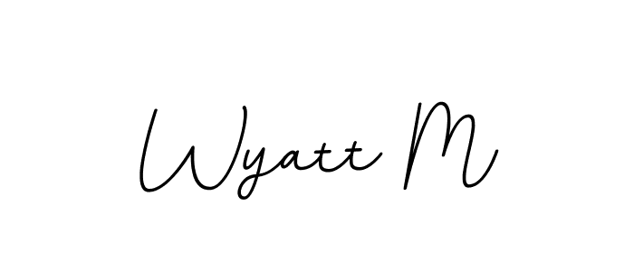 Also we have Wyatt M name is the best signature style. Create professional handwritten signature collection using BallpointsItalic-DORy9 autograph style. Wyatt M signature style 11 images and pictures png
