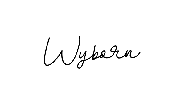Make a beautiful signature design for name Wyborn. With this signature (BallpointsItalic-DORy9) style, you can create a handwritten signature for free. Wyborn signature style 11 images and pictures png