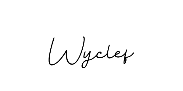 Create a beautiful signature design for name Wyclef. With this signature (BallpointsItalic-DORy9) fonts, you can make a handwritten signature for free. Wyclef signature style 11 images and pictures png
