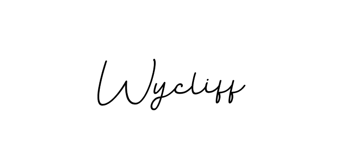 Create a beautiful signature design for name Wycliff. With this signature (BallpointsItalic-DORy9) fonts, you can make a handwritten signature for free. Wycliff signature style 11 images and pictures png