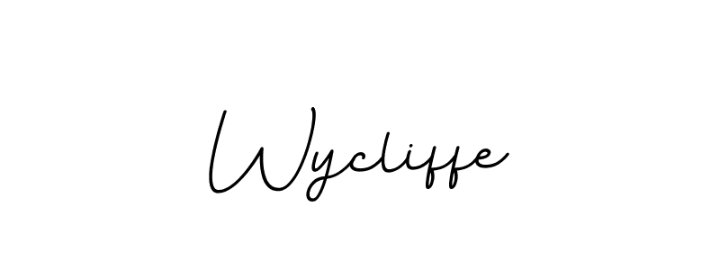 Also we have Wycliffe name is the best signature style. Create professional handwritten signature collection using BallpointsItalic-DORy9 autograph style. Wycliffe signature style 11 images and pictures png