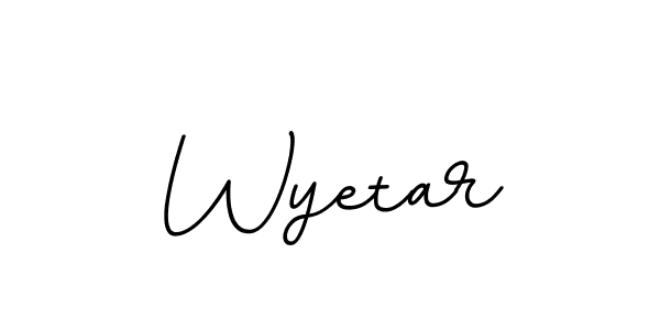 Make a beautiful signature design for name Wyetar. With this signature (BallpointsItalic-DORy9) style, you can create a handwritten signature for free. Wyetar signature style 11 images and pictures png