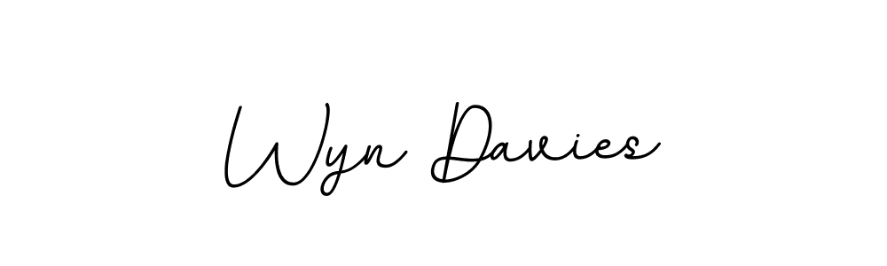 Make a beautiful signature design for name Wyn Davies. With this signature (BallpointsItalic-DORy9) style, you can create a handwritten signature for free. Wyn Davies signature style 11 images and pictures png