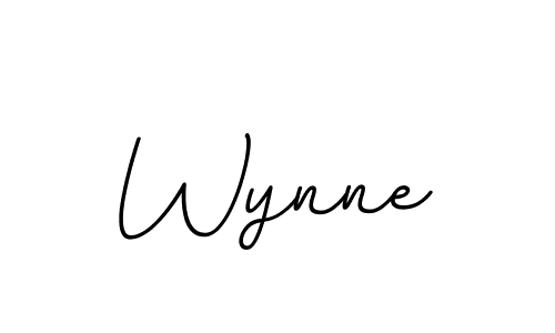 Make a beautiful signature design for name Wynne. With this signature (BallpointsItalic-DORy9) style, you can create a handwritten signature for free. Wynne signature style 11 images and pictures png