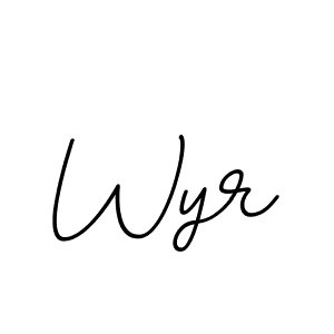 You should practise on your own different ways (BallpointsItalic-DORy9) to write your name (Wyr) in signature. don't let someone else do it for you. Wyr signature style 11 images and pictures png