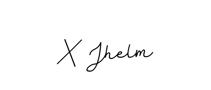 How to make X Jhelm name signature. Use BallpointsItalic-DORy9 style for creating short signs online. This is the latest handwritten sign. X Jhelm signature style 11 images and pictures png
