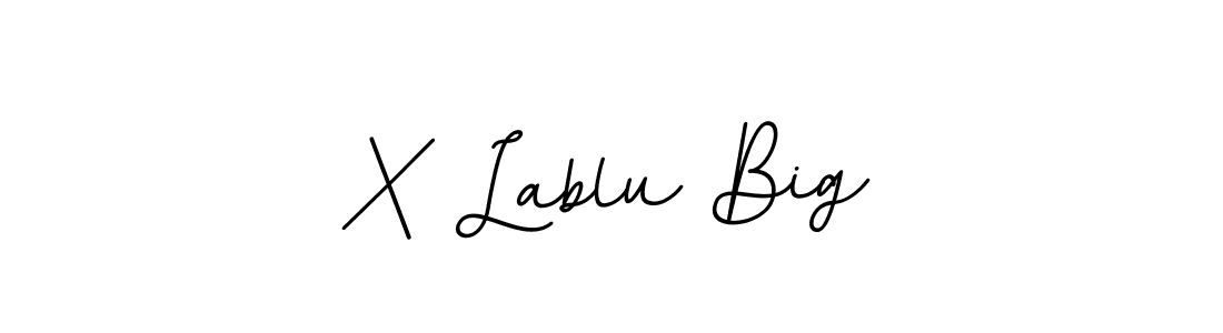 How to make X Lablu Big name signature. Use BallpointsItalic-DORy9 style for creating short signs online. This is the latest handwritten sign. X Lablu Big signature style 11 images and pictures png